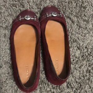 Coach oxblood flats